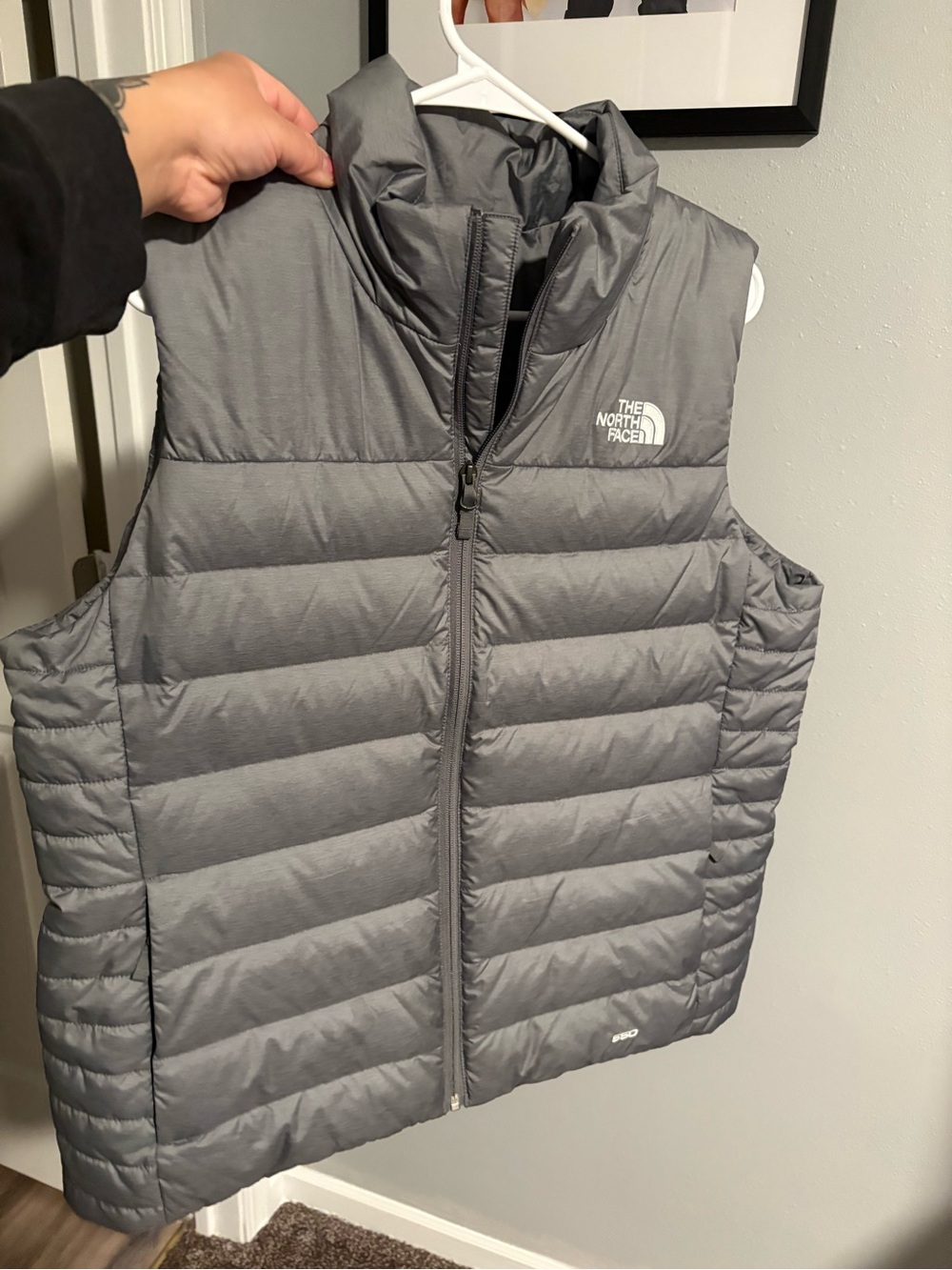 The North Face Gray Puffer Vest